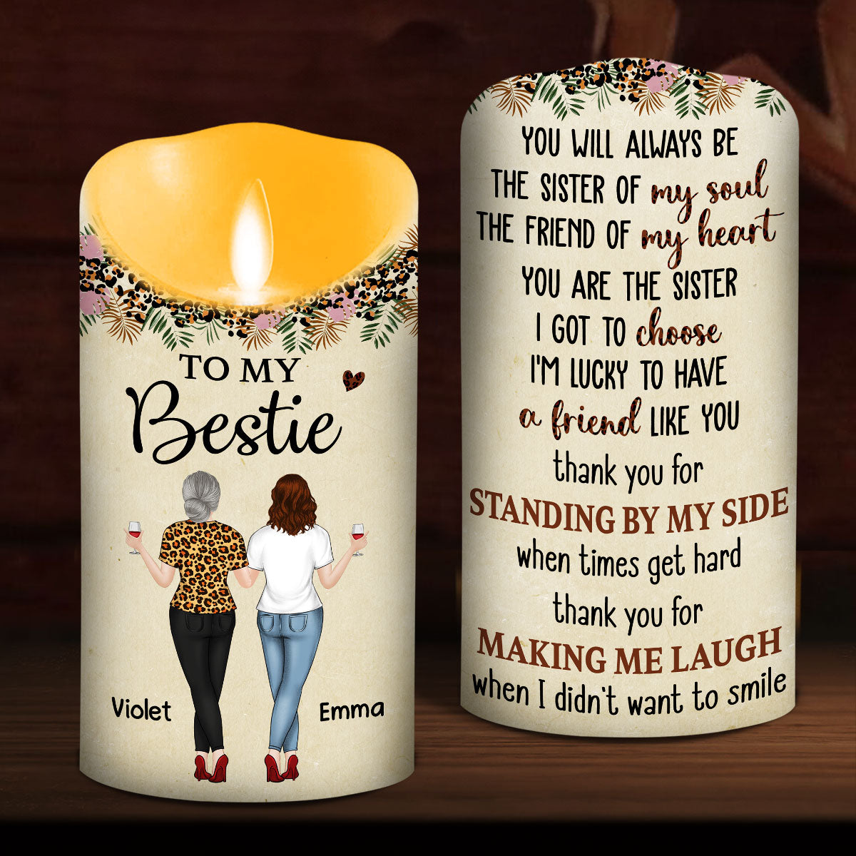 You Are My Soul Sister - Personalized Custom LED Candle
