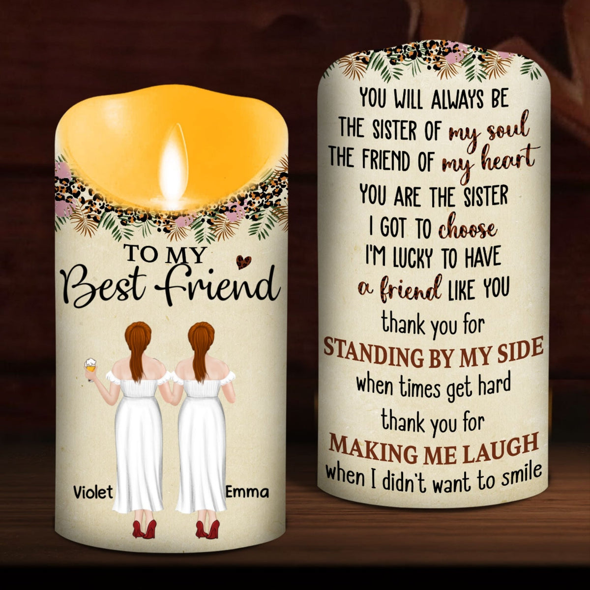 You Are My Soul Sister - Personalized Custom LED Candle