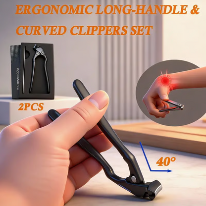 ✨🔥Stainless Steel Curved Nail Clipper – Ergonomic & Easy for Seniors