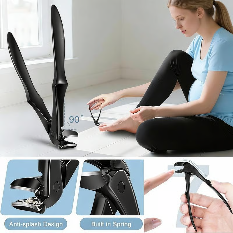 ✨🔥Stainless Steel Curved Nail Clipper – Ergonomic & Easy for Seniors